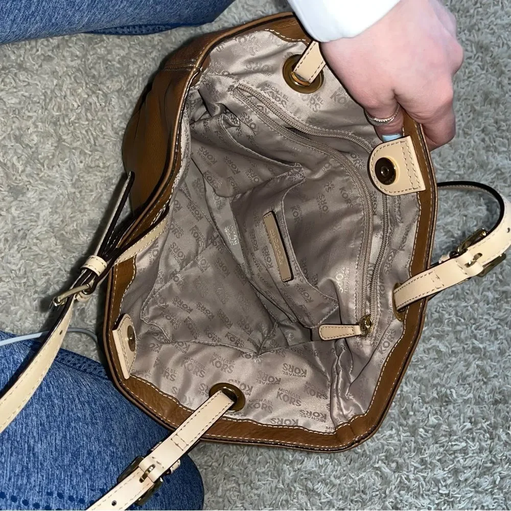 michael kors brown shoulder bag